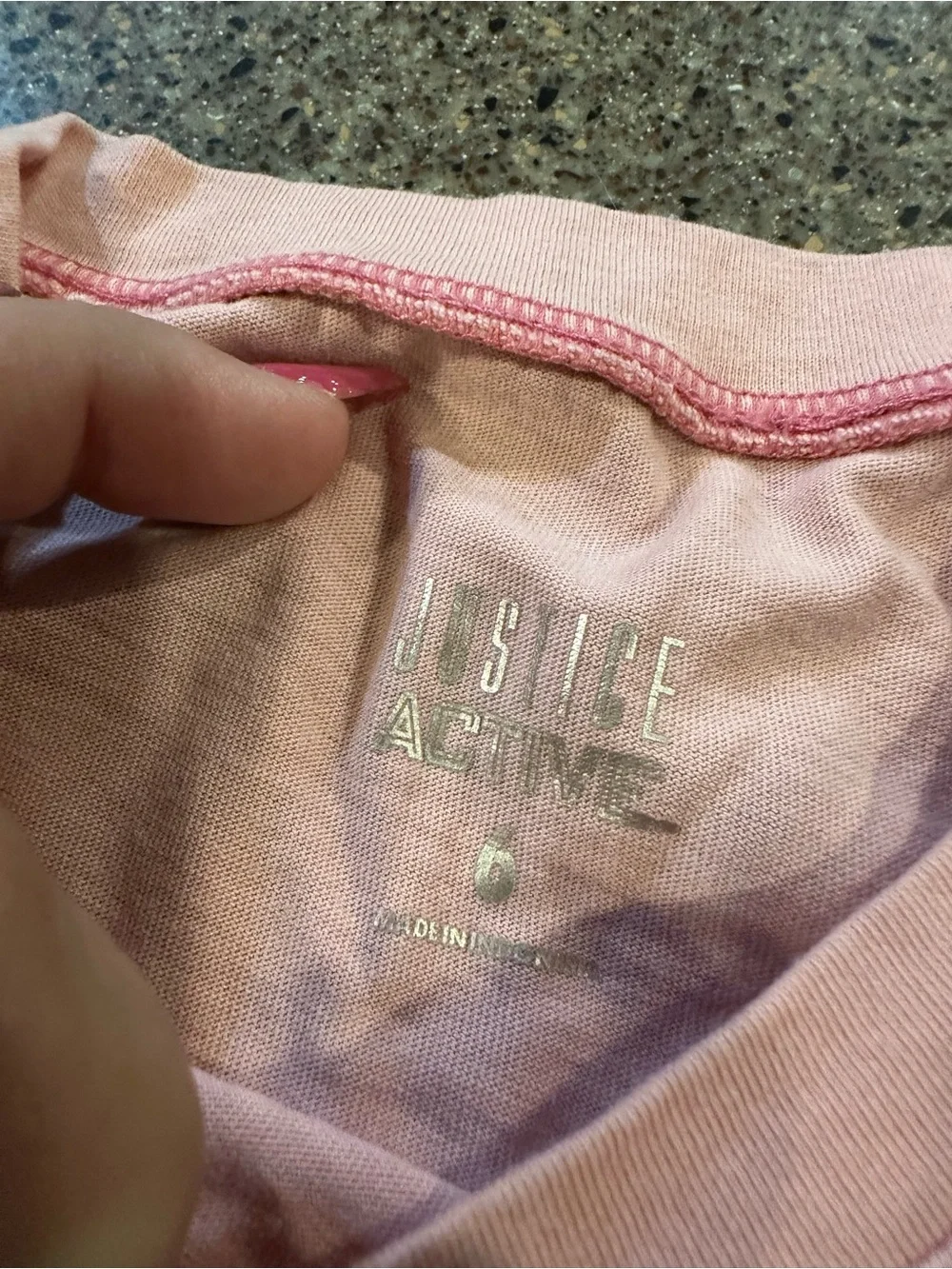 Justice California Pink Crop Tee